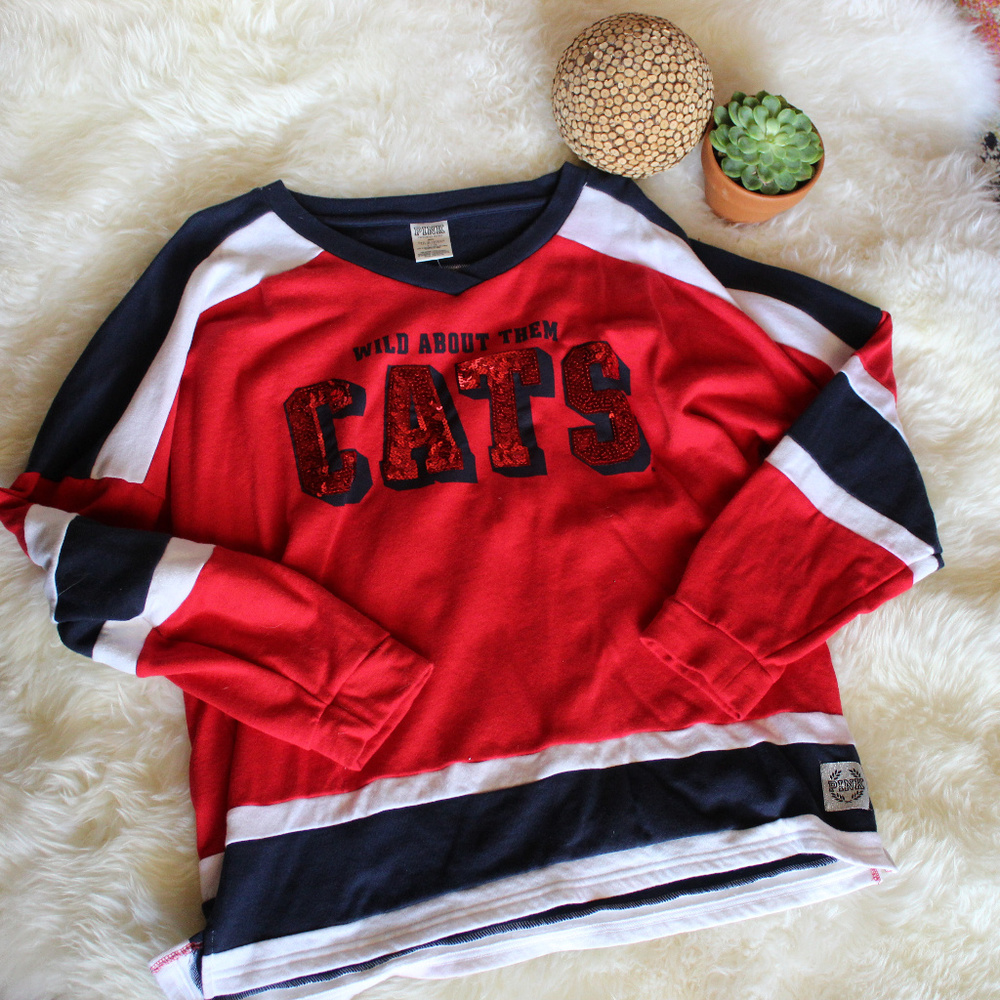 Pink Long Sleeve University Sweatshirt